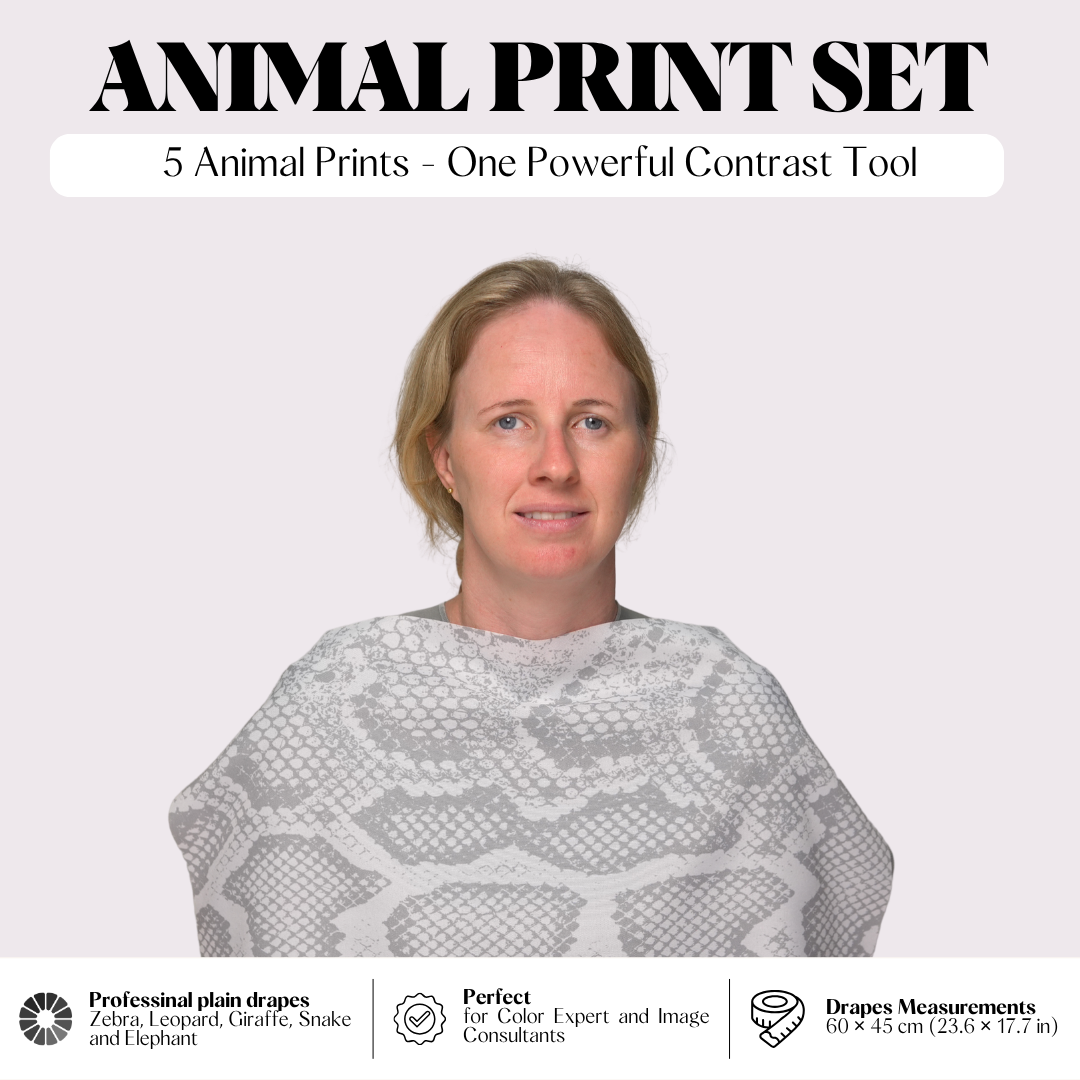 Animal Print Contrast Drapes Set
