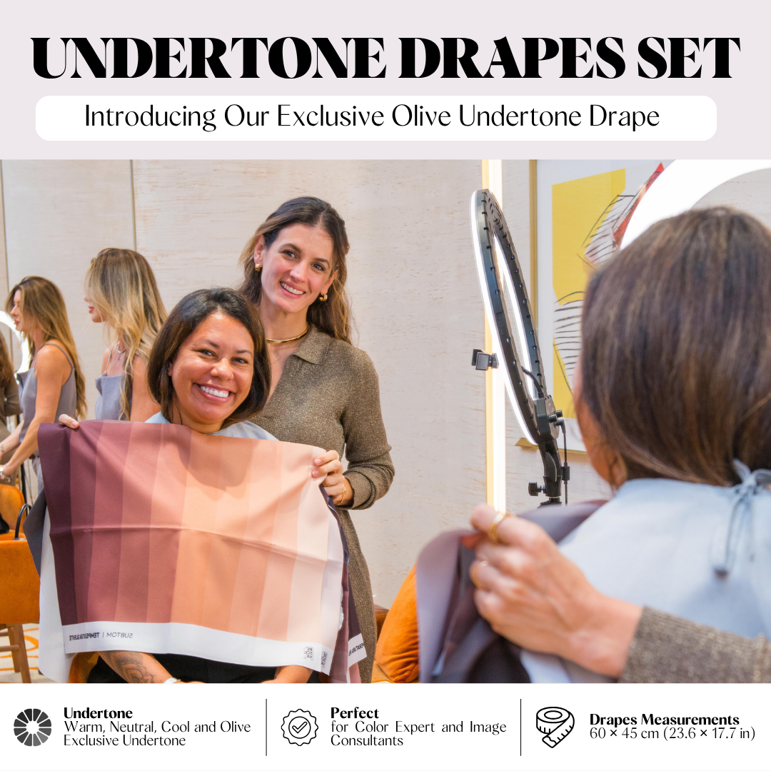 The 75-piece Expert Set of professional color analysis drapes and palette fans