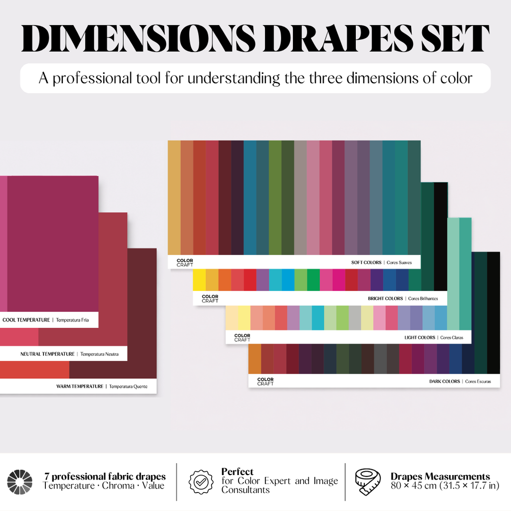 Color Analysis Drapes — Color Dimensions, 7 Pieces