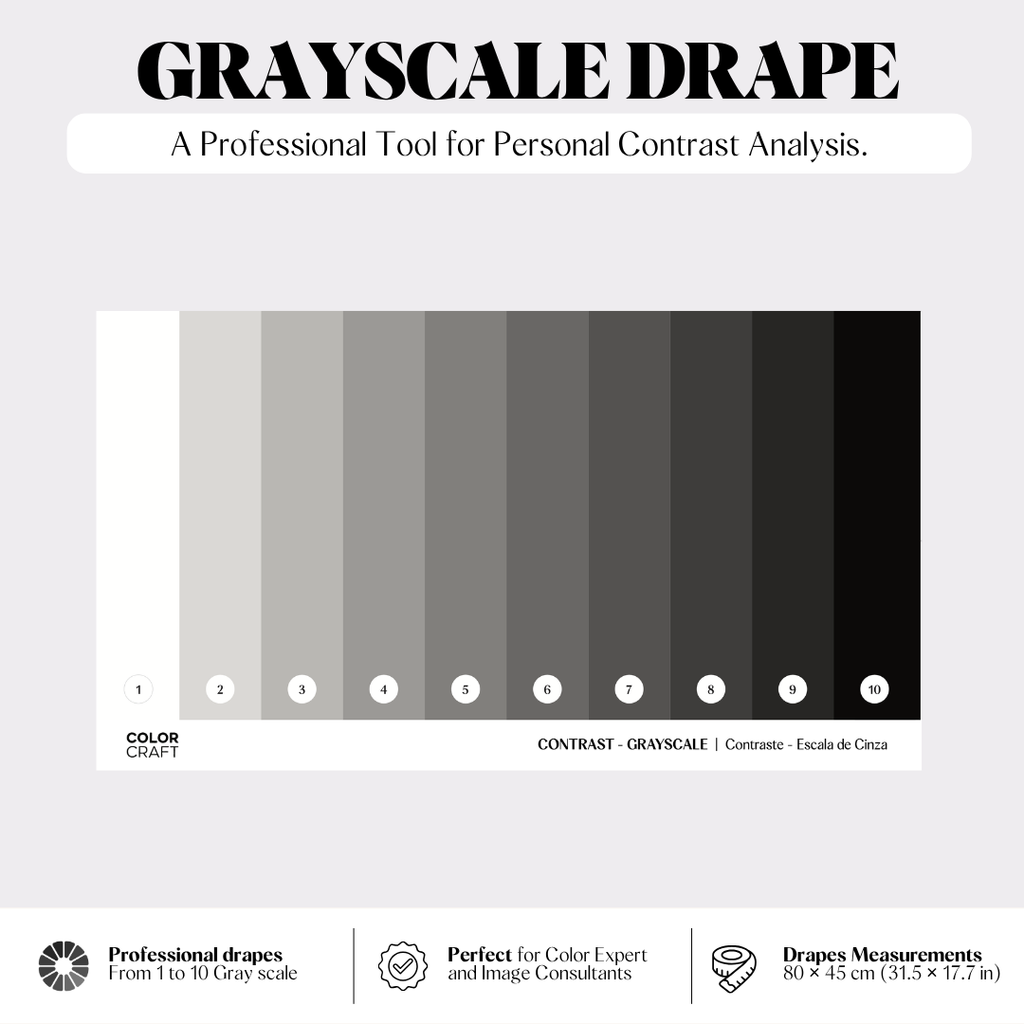 Color Analysis Drape — Grayscale Contrast