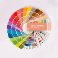 Light Spring color palette swatch fan for personal color analysis