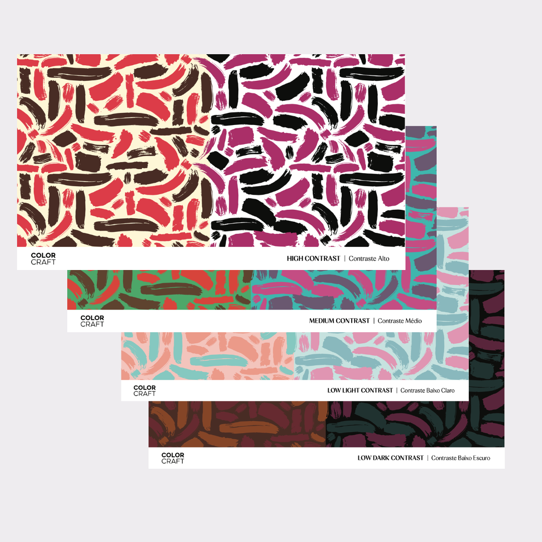 Patterned Contrast Drapes Set