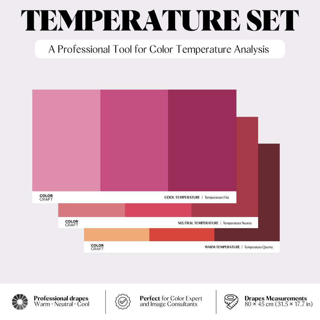 Color Craft temperature drapes set, three warm and cool tones