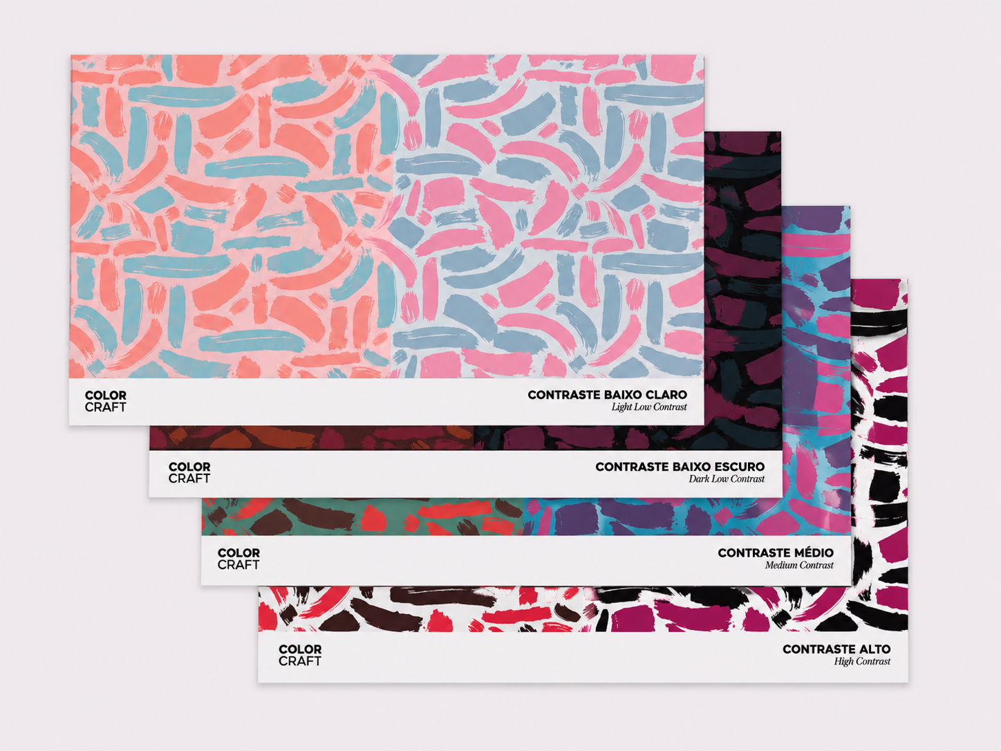 Contrast Patterned Drapes Set